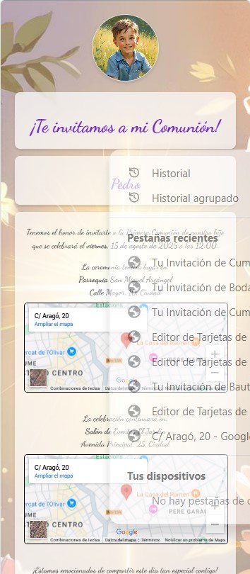 Invitación de bautizo o comunión digital tierna para Tarjetas Digitales de Invitación a Eventos