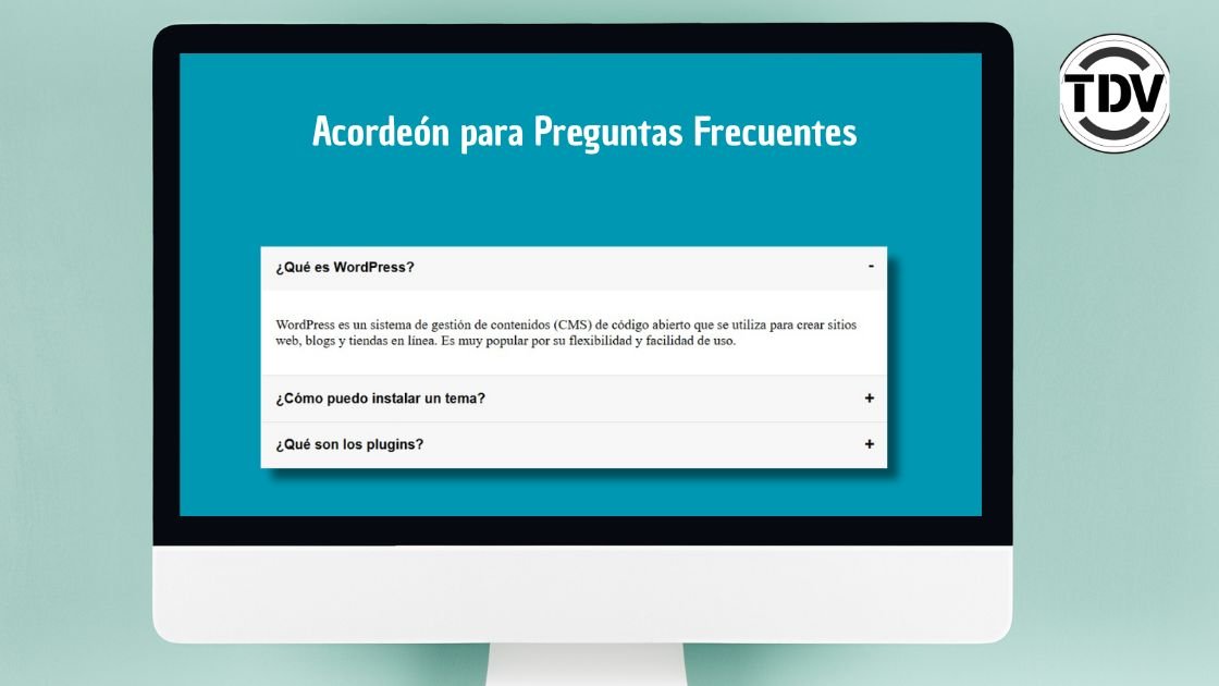 Acordeón para Preguntas Frecuentes
